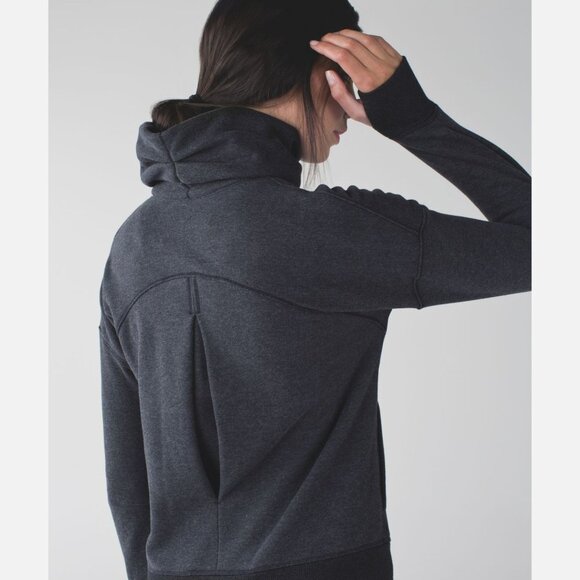 Lululemon Heathered Black Hug It Out Jacket Size 10 - 41424 - Picture 7 of 14